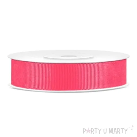 tasiemka rypsowa rozowa neonowa 15mm 25m