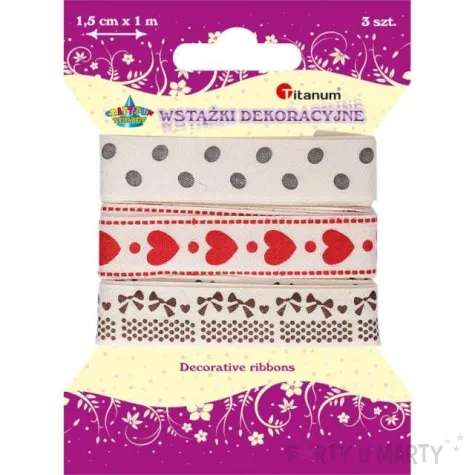 tasiemka rypsowa zestaw walentynkowy titanum