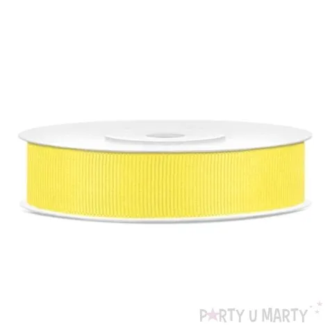 tasiemka rypsowa zolta 15mm 25m
