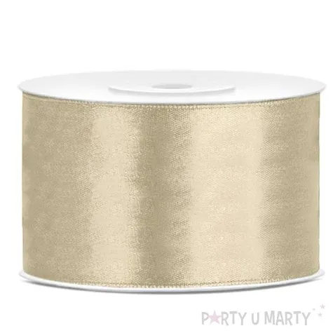 tasiemka satynowa bezowa 38 mm 25 m