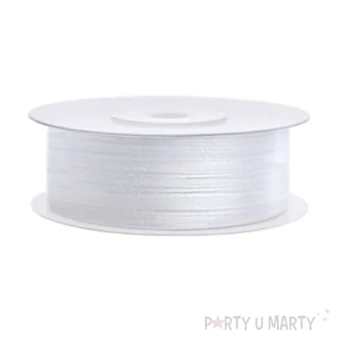 tasiemka satynowa biala 3 mm 90 m