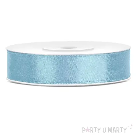 tasiemka satynowa blekitna jasna 12 mm 25 m
