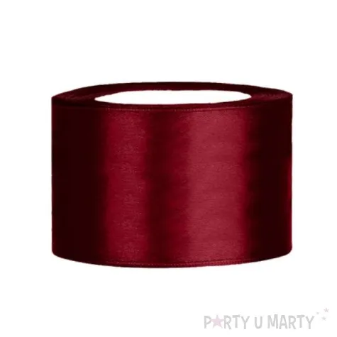 tasiemka satynowa bordowa 38 mm 25 m