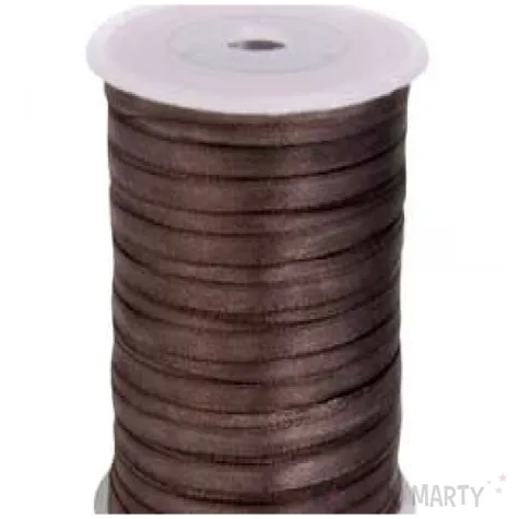 tasiemka satynowa brazowy 3 mm 90 m 1 szt