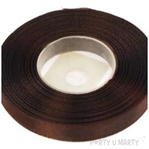 tasiemka satynowa brazowy 6 mm 25 m 1 szt