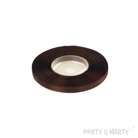 tasiemka satynowa brazowy 6 mm 25 m 1 szt