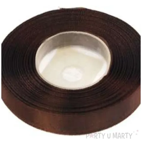 tasiemka satynowa brazowy 9 mm 25 m 1 szt