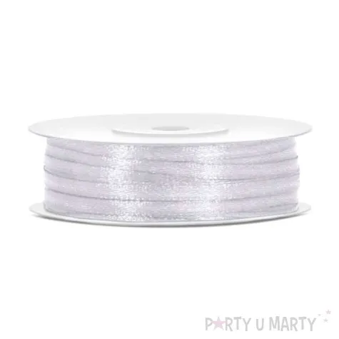 tasiemka satynowa classic bialy partydeco 3 mm 50 m