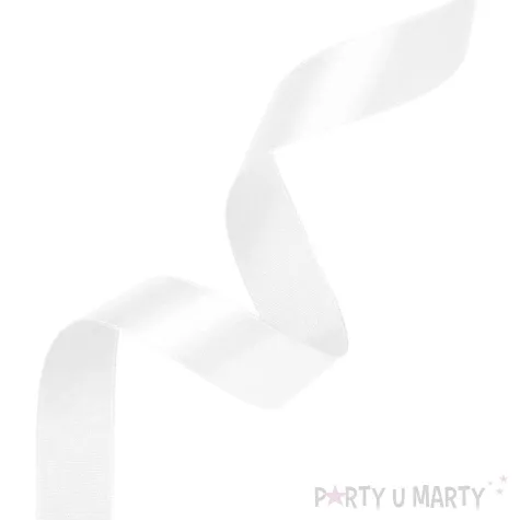 tasiemka satynowa classic bialy partypal 12 mm 23 m