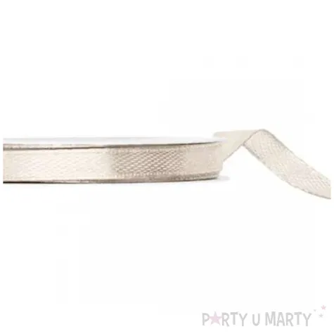 tasiemka satynowa classic bialy zlamany partydeco 6 mm 25 m