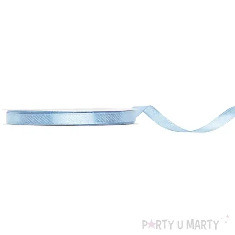 tasiemka satynowa classic blekitna mglista jasna partydeco 6 mm 25 m