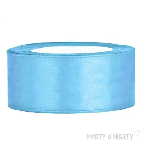 tasiemka satynowa classic blekitna partydeco 25 mm 25 m