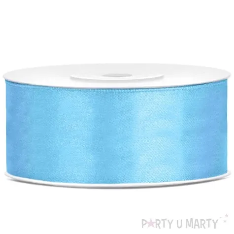 tasiemka satynowa classic blekitna partydeco 25 mm 25 m