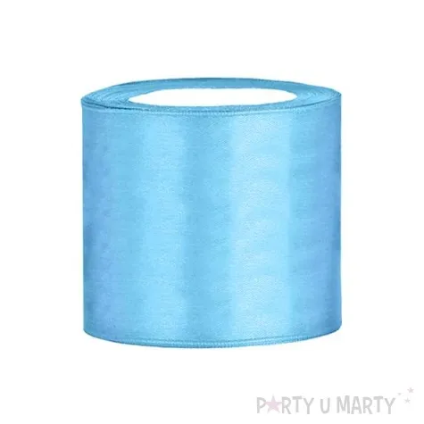 tasiemka satynowa classic blekitna partydeco 75 mm 25 m