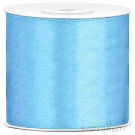 tasiemka satynowa classic blekitna partydeco 75 mm 25 m