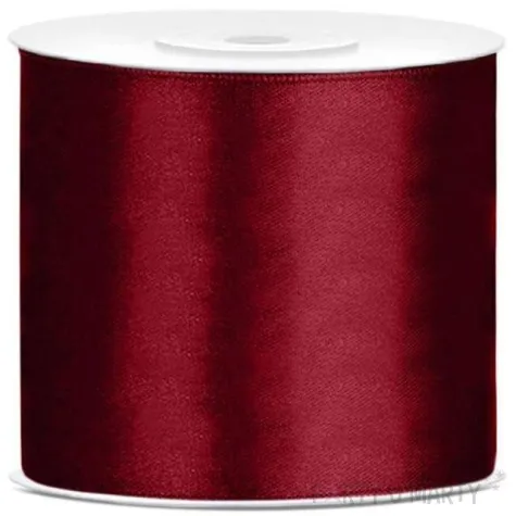 tasiemka satynowa classic bordowa partydeco 75 mm 25 m