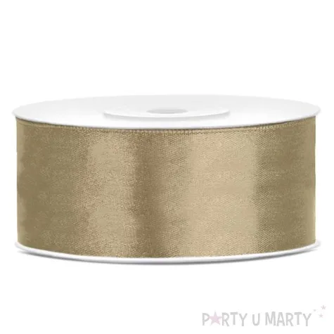 tasiemka satynowa classic cappucino partydeco 25 mm 25 m