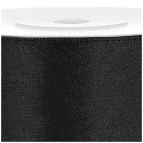 tasiemka satynowa classic czarna partydeco 25 mm 25 m