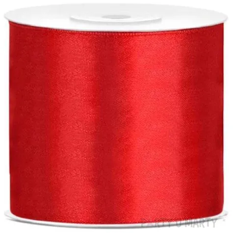 tasiemka satynowa classic czerwona partydeco 75 mm 25 m