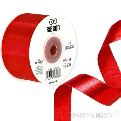 tasiemka satynowa classic czerwony partypal 38 mm 23 m
