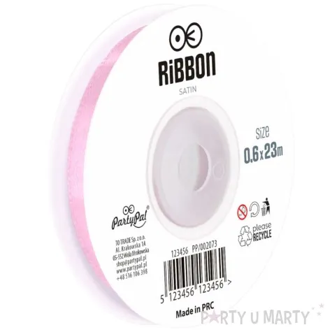 tasiemka satynowa classic fioletowy jasny partypal 6 mm 23 m