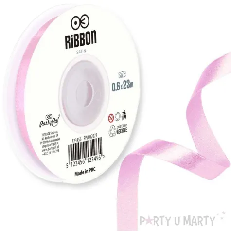 tasiemka satynowa classic fioletowy jasny partypal 6 mm 23 m