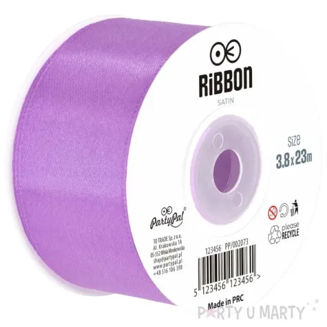 tasiemka satynowa classic fioletowy partypal 38 mm 23 m
