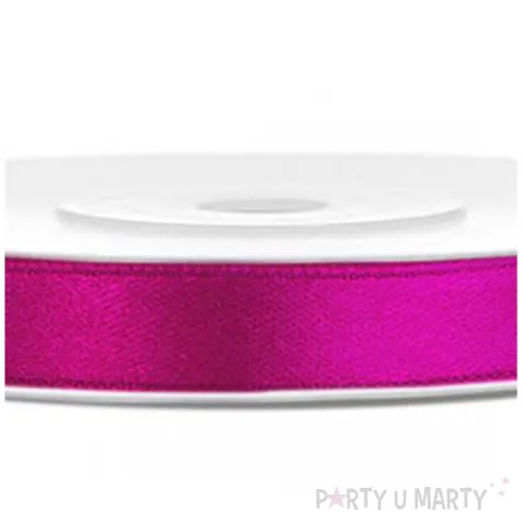tasiemka satynowa classic fuksja partydeco 6 mm 25 m