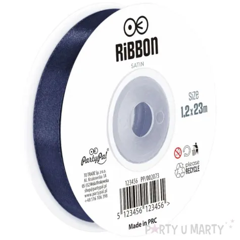 tasiemka satynowa classic granatowy partypal 12 mm 23 m