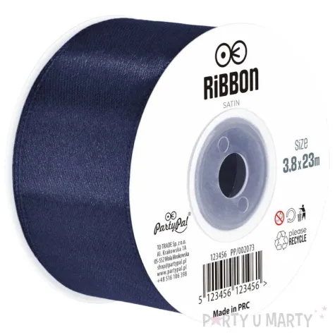 tasiemka satynowa classic granatowy partypal 38 mm 23 m