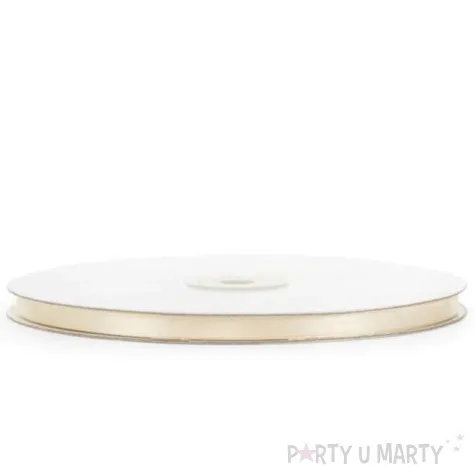 tasiemka satynowa classic kremowa partydeco 6mm 100m