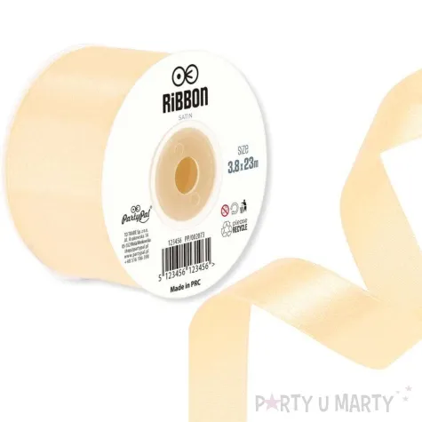 tasiemka satynowa classic kremowy partypal 38 mm 23 m