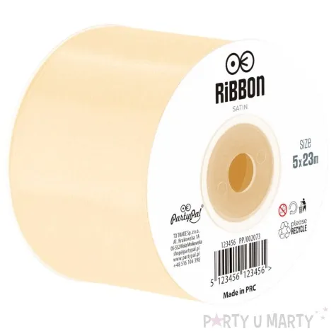 tasiemka satynowa classic kremowy partypal 50 mm 23 m