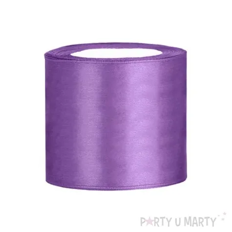 tasiemka satynowa classic lawendowa partydeco 75 mm 25 m