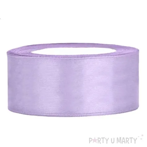 tasiemka satynowa classic liliowa jasna partydeco 25 mm 25 m
