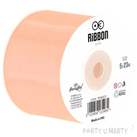 tasiemka satynowa classic lososiowy partypal 50 mm 23 m