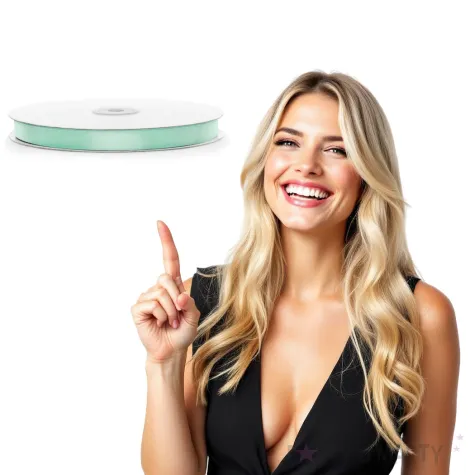 tasiemka satynowa classic mietowa 12mm 100m