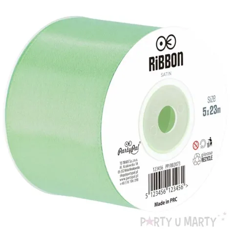 tasiemka satynowa classic mietowy partypal 50 mm 23 m