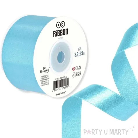 tasiemka satynowa classic niebieski jasny partypal 38 mm 23 m