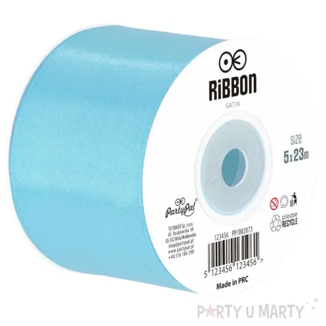 tasiemka satynowa classic niebieski jasny partypal 50 mm 23 m