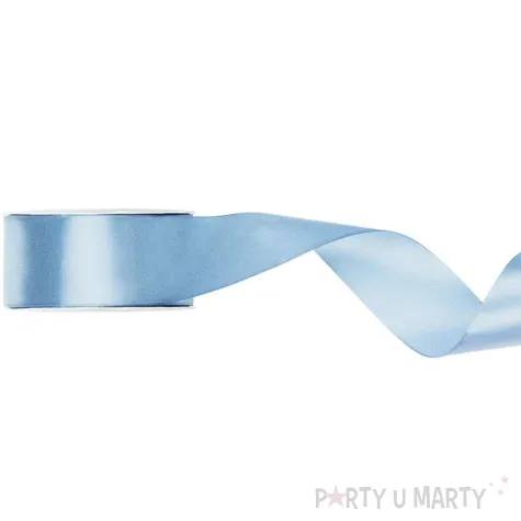 tasiemka satynowa classic niebieski mglisty jasny partydeco 38 mm 25 m