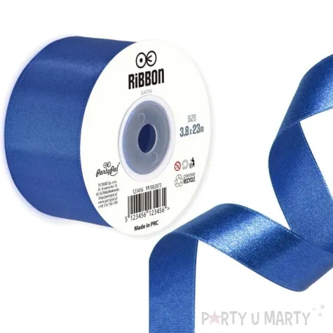 tasiemka satynowa classic niebieski partypal 38 mm 23 m