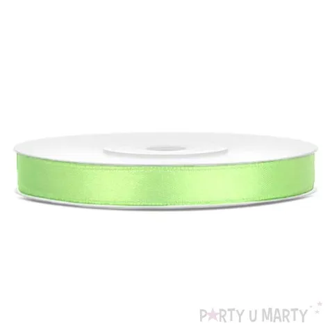 tasiemka satynowa classic pistacjowa partydeco 6 mm 25 m