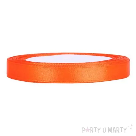 tasiemka satynowa classic pomaranczowa partydeco 6 mm 25 m