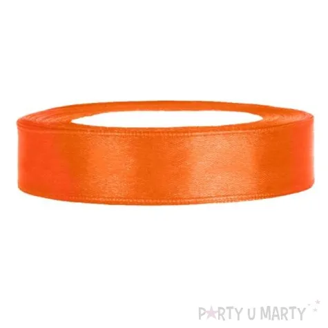 tasiemka satynowa classic pomaranczowy partydeco 12 mm 25 m