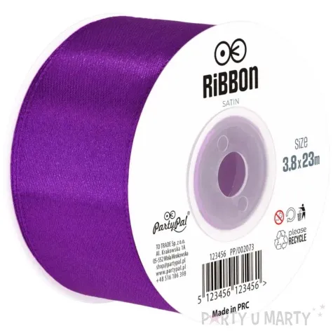 tasiemka satynowa classic purpurowy partypal 38 mm 23 m