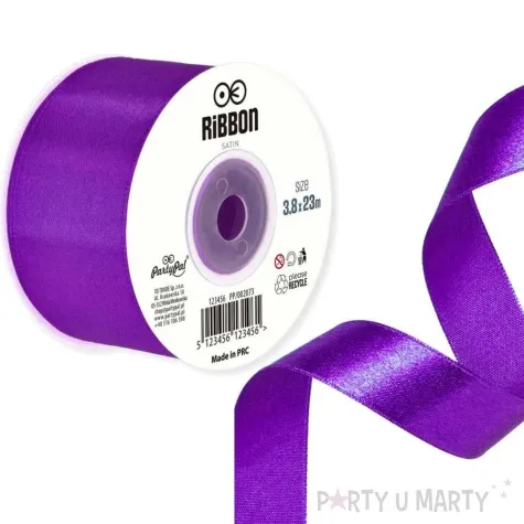 tasiemka satynowa classic purpurowy partypal 38 mm 23 m