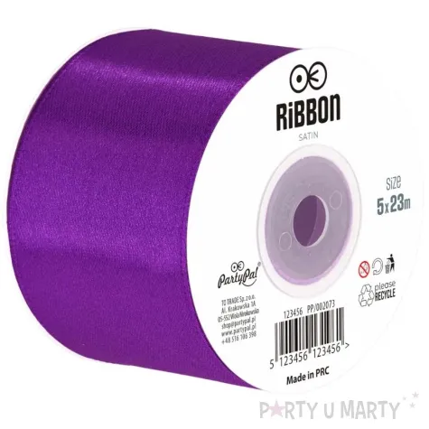 tasiemka satynowa classic purpurowy partypal 50 mm 23 m