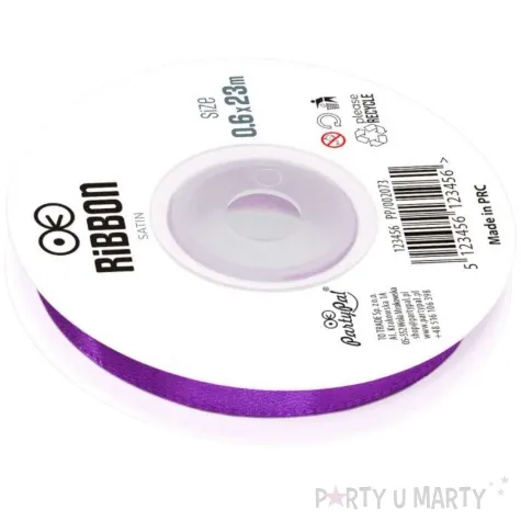 tasiemka satynowa classic purpurowy partypal 6 mm 23 m