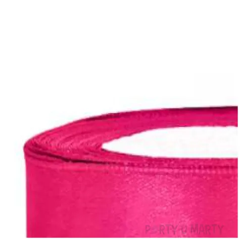 tasiemka satynowa classic rozowa ciemna partydeco 25 mm 25 m